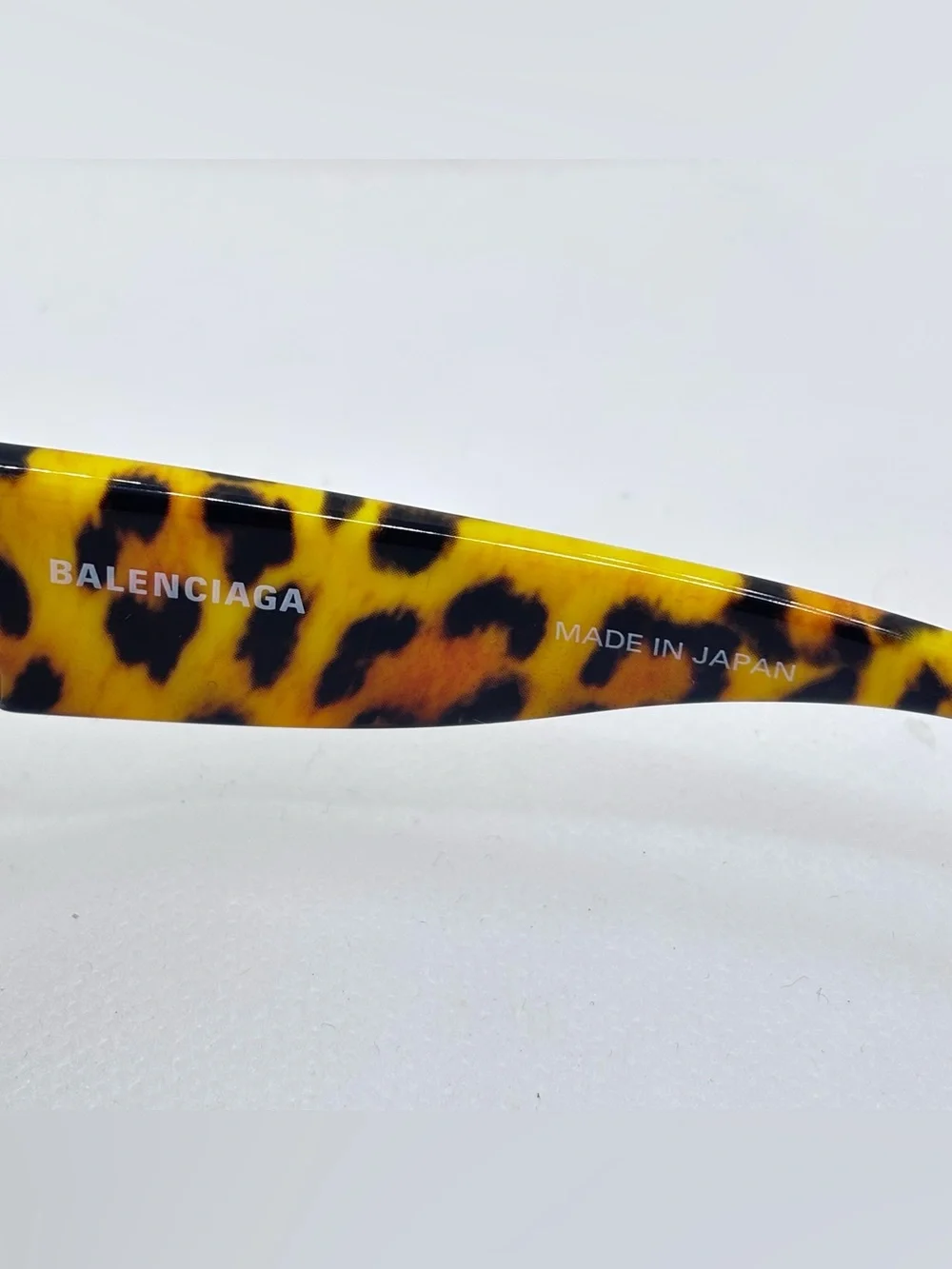 Balenciaga Yellow Leopard Print Cat-Eye Sunglasses